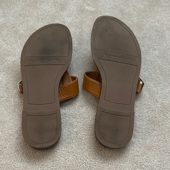 Franco Sarto Women's Brown Leather Sandals - Picture 4 of 5